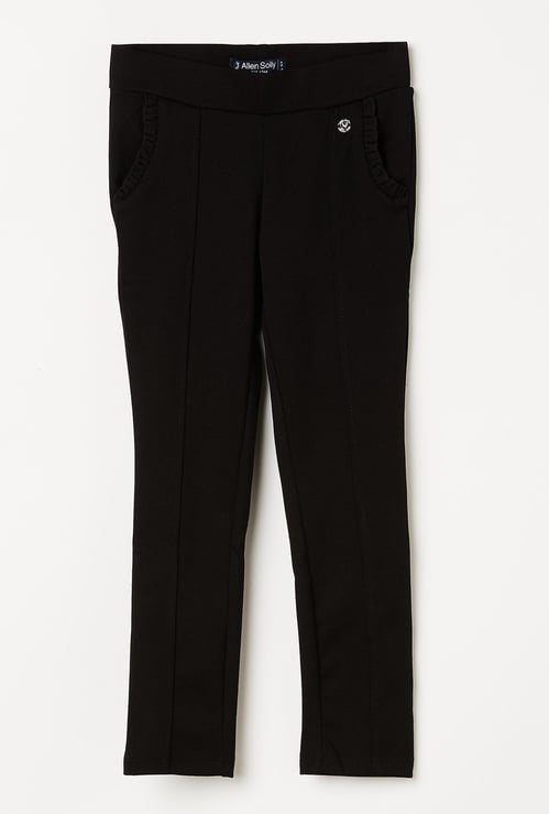 ALLEN SOLLY Solid Knitted Treggings