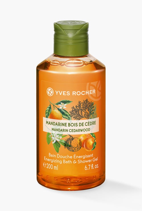YVES ROCHER Mandarin Cedarwood Energizing Bath and Shower Gel - 200ml