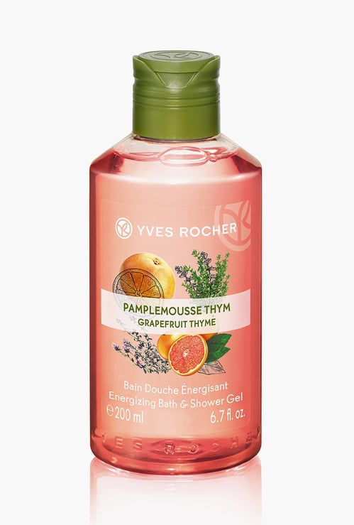 YVES ROCHER Grapefruit Thyme Energizing Bath and Shower Gel- 200ml