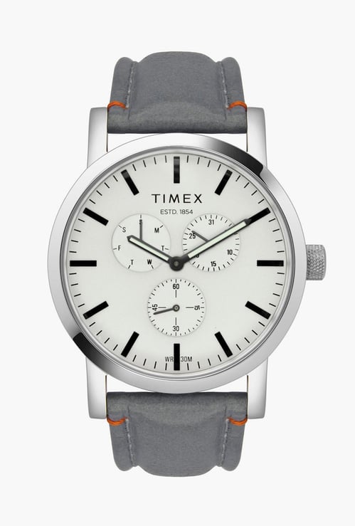 TIMEX Men Multifunction Watch with Leather Strap- TWEG16609
