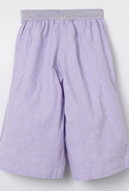 UNITED COLORS OF BENETTON Slub Pleated-Front Culottes