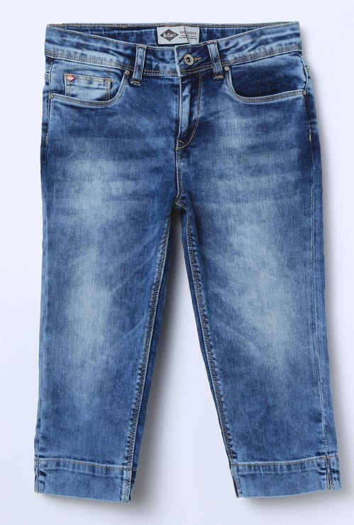 LEE COOPER JUNIORS Whiskered Capri Jeans