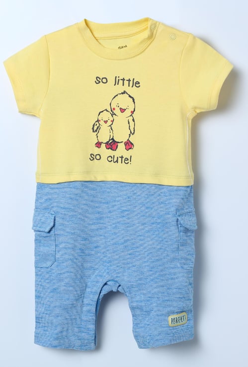 FS MINI KLUB Printed Round Neck Romper