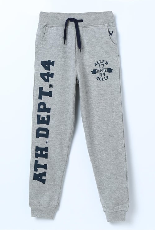 ALLEN SOLLY Printed Knitted Slim fit Track Pants
