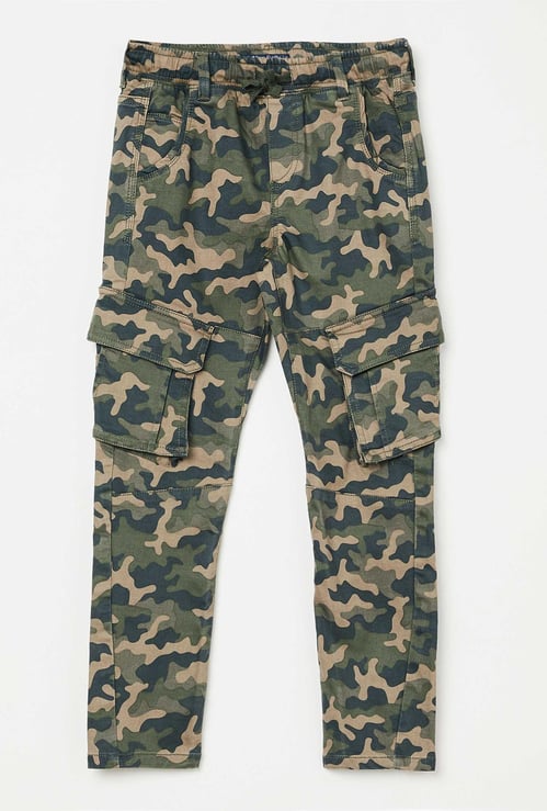 ALLEN SOLLY Camouflage Print Cargo Pants