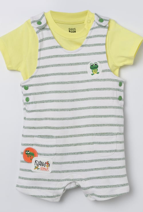 FS MINI KLUB Printed Dungaree Set - 2 Pcs.