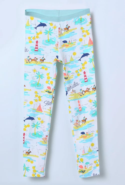 U.S. POLO ASSN KIDS. Printed Knitted Track Pants