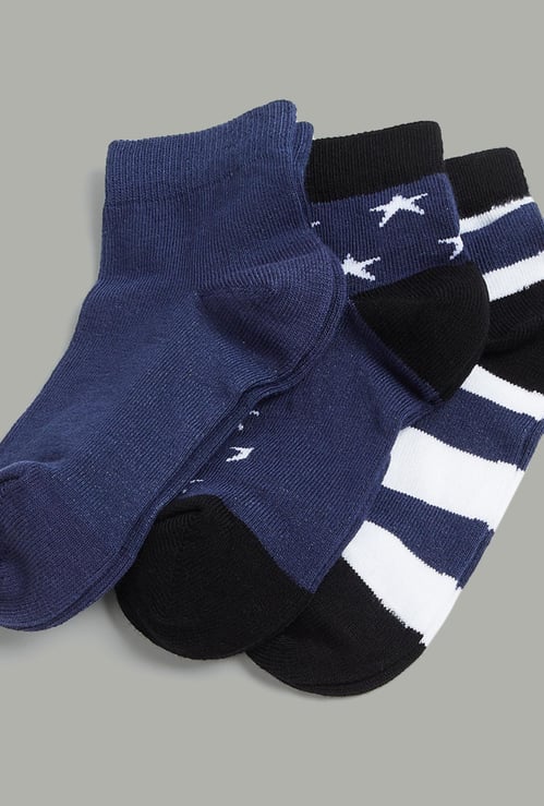 FAME FOREVER Boys Jacquard Socks - Pack of 3