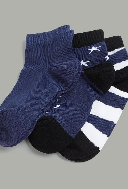 FAME FOREVER Boys Jacquard Socks - Pack of 3