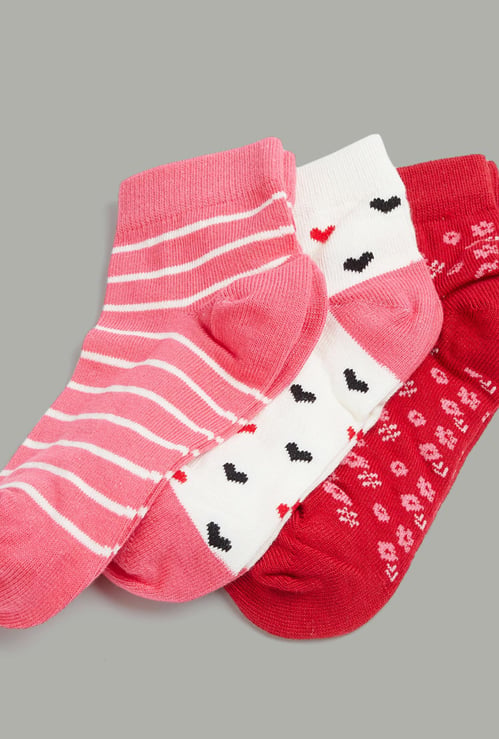 FAME FOREVER Girls Jacquard Socks - Pack of 3