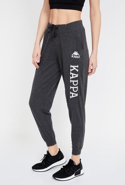 KAPPA Printed Melange Lightweight Joggers with Drawstring Waist