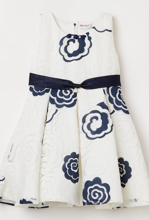 PEPPERMINT Printed Lace Detail Sleeveless Dress