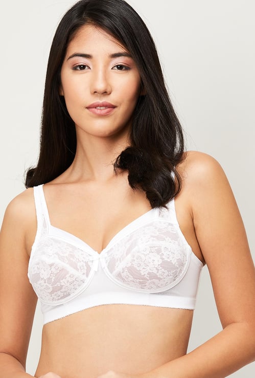 ENAMOR Women Lace Detail Non Padded Bra