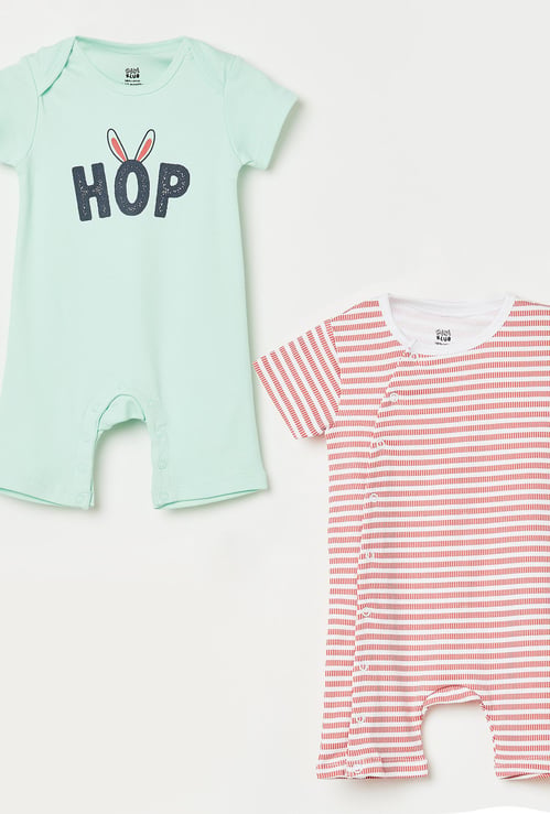 FS MINI KLUB Printed Sleepsuit- Set of 2 Pcs.