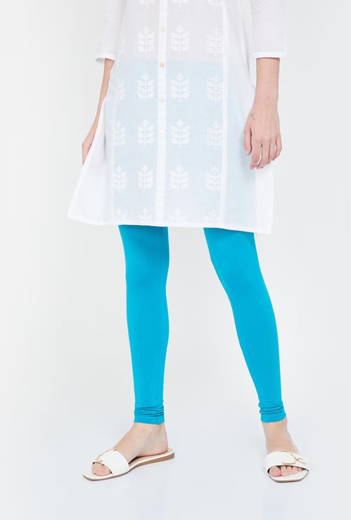 MELANGE Solid Churidar Leggings