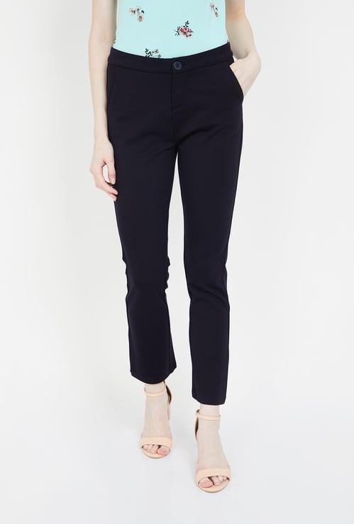XPOSE Solid Ankle-Length Pants