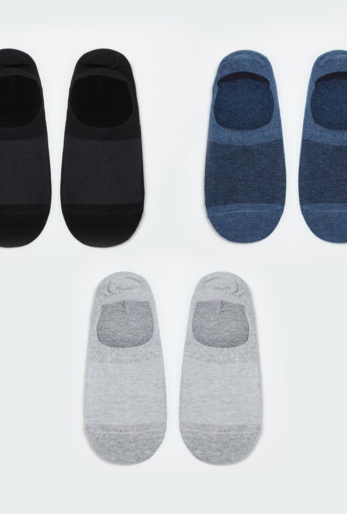 CODE Men Textured No-Show Socks - Pack of 3