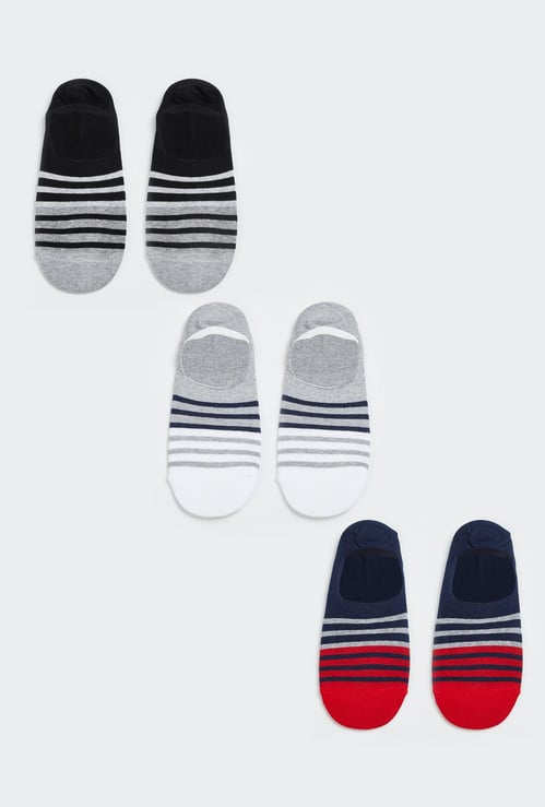 FORCA Men Striped Ankle Socks- Pack of 3