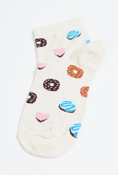 GINGER Women Patterned Knit Ankle Socks