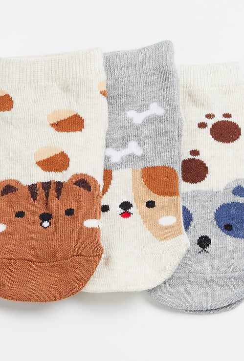 FAME FOREVER Patterned Ankle-Length Socks - Pack of 3 Pairs