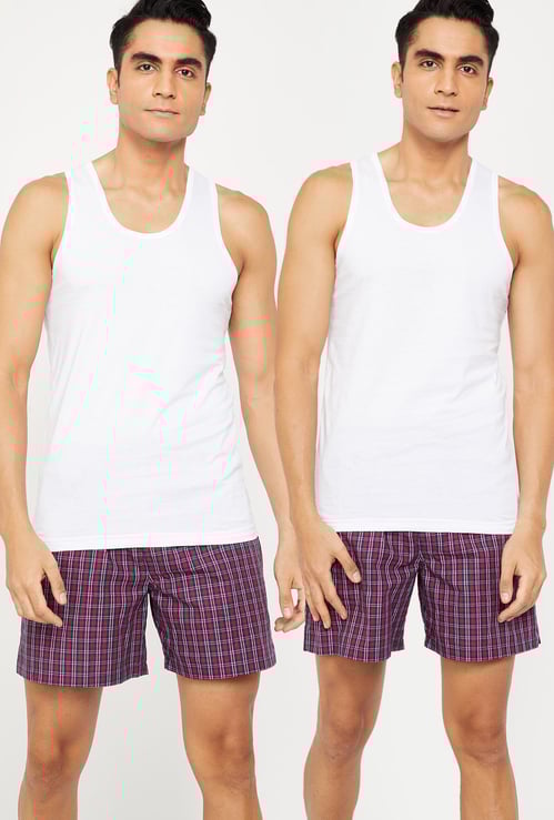 VAN HEUSEN Cool It Solid Vest - Pack of 2 Pcs.