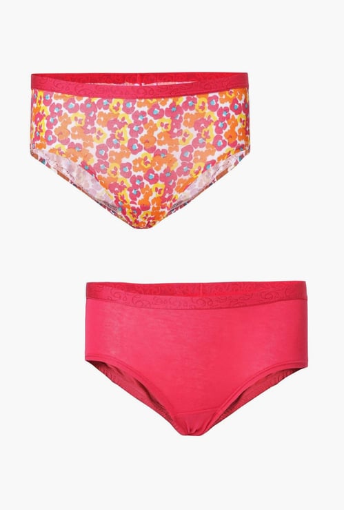 JOCKEY Girls Printed Hipster Panties - Pack of 2