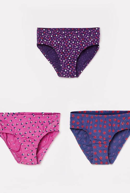 JOCKEY Girls Printed Elasticated Panty - Set of 3 Pcs