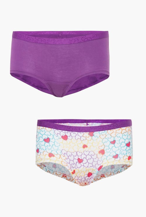 JOCKEY Girls Printed Hipster Panties - Pack of 2