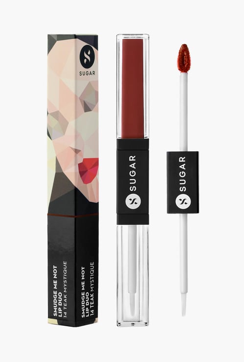 SUGAR Cosmetics Smudge Me Not Lip Duo - Teak Mystique