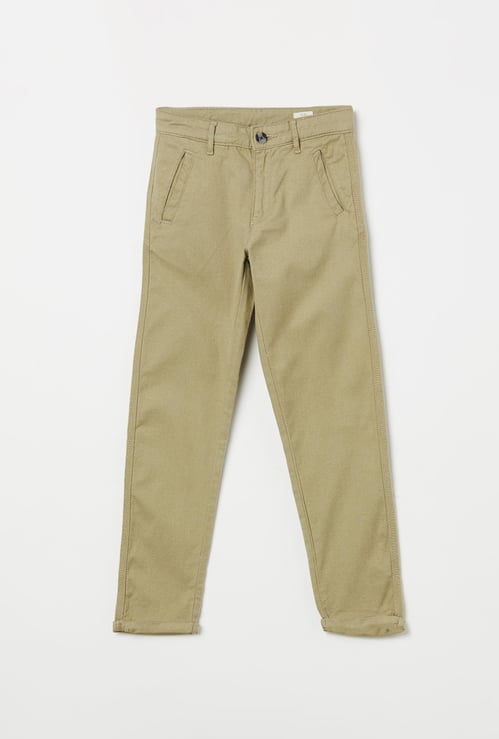 BOSSINI Solid Slim Fit Trousers