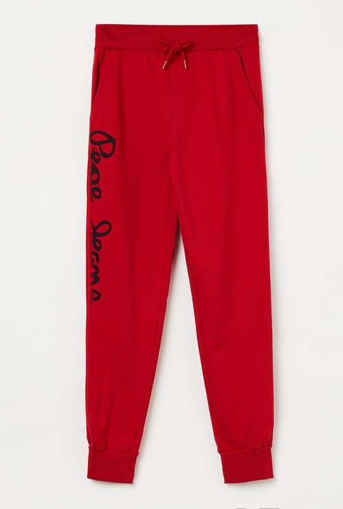 PEPE JEANS Typographic Print Elasticated Joggers