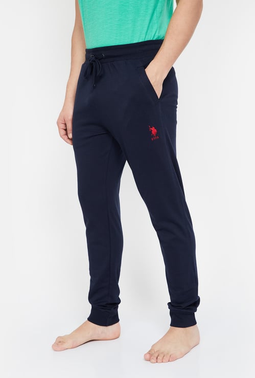 U.S. POLO ASSN. Solid Elasticated Regular Fit Joggers