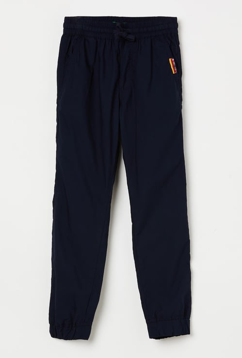 UNITED COLORS OF BENETTON Solid Track Pants with Elastic Waist