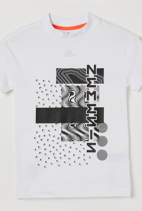 ADIDAS Printed Crew Neck T-shirt