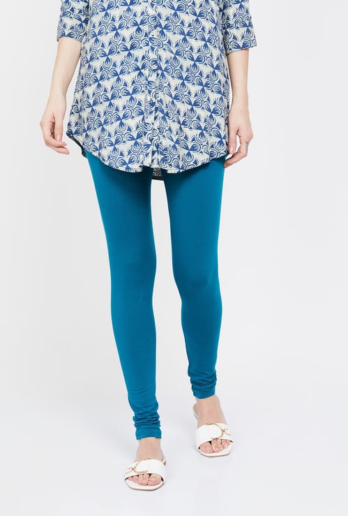 BIBA Solid Elasticated Skinny Churidar