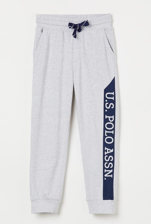 U.S. POLO ASSN. KIDS Logo Print Melange Joggers