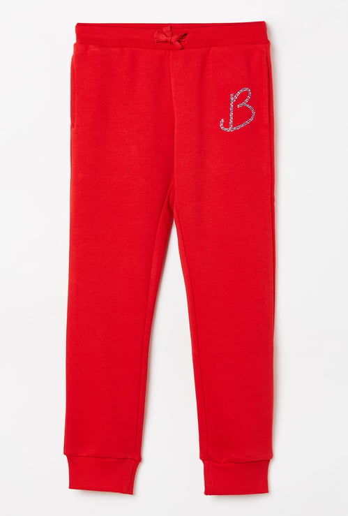 UNITED COLORS OF BENETTON Embellished Joggers with Drawstring Waist
