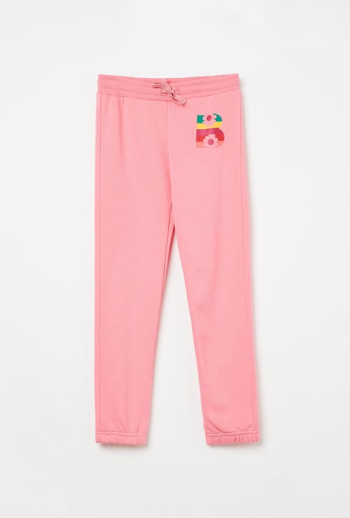 UNITED COLORS OF BENETTON Printed Drawstring Waist Track Pants