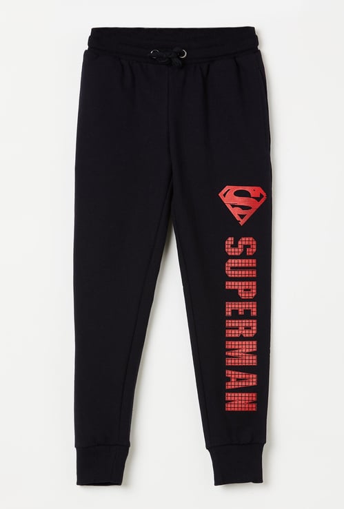 KIDSVILLE Superman Print Elastic Waist Joggers