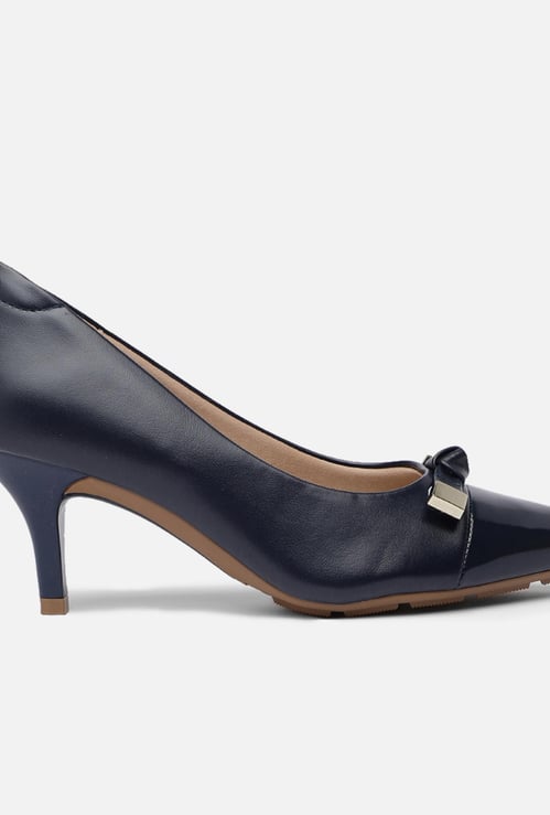 MODARE Women Solid Bow Detail Pencil Heel Pumps