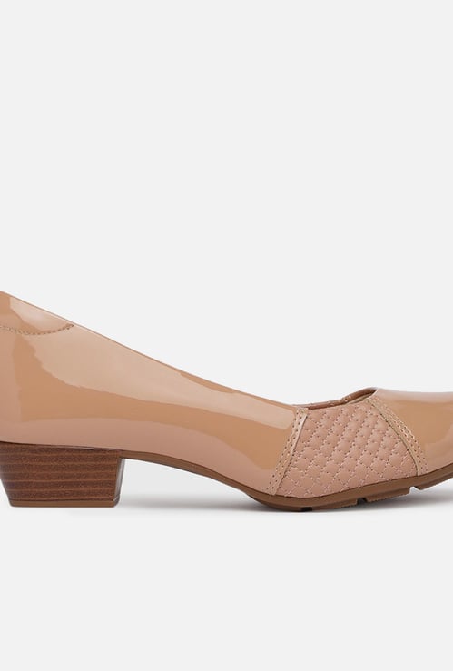 MODARE Quilted Panel Block Heel Pumps