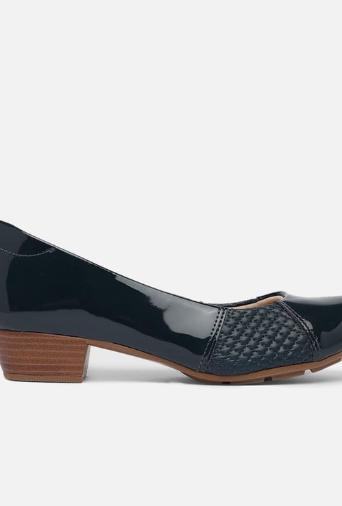 MODARE Quilted Panel Block Heel Pumps