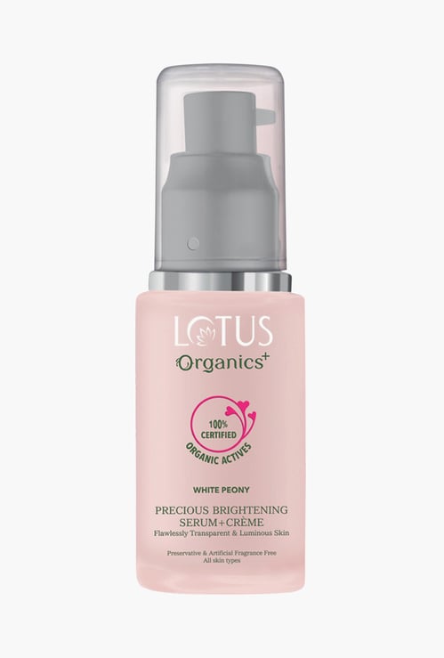 LOTUS Organics Precious Brightening Serum and Creme