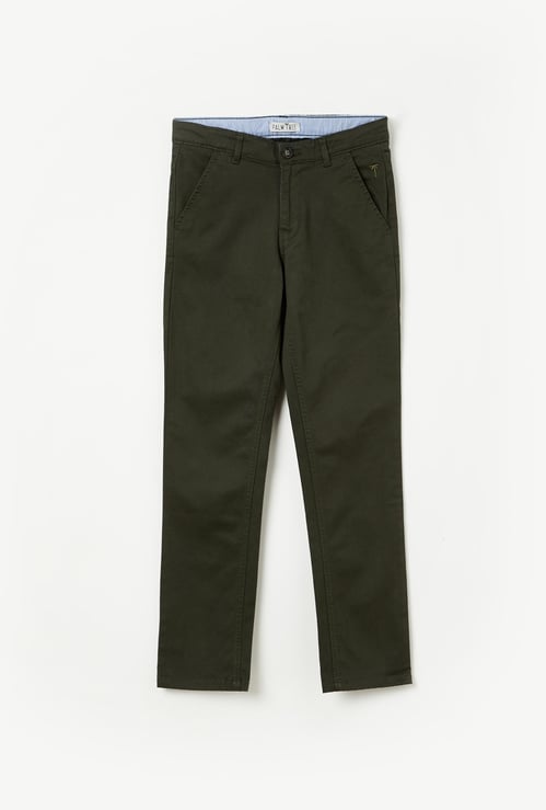 GINI & JONY Solid Slim Fit Trousers