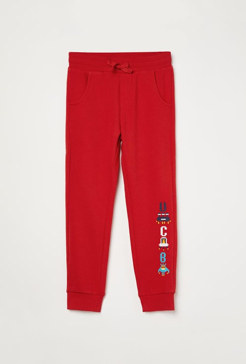 UNITED COLORS OF BENETTON Printed Drawstring Waist Joggers