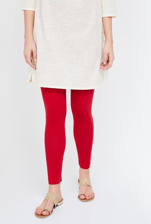 BIBA Solid High-Waist Leggings