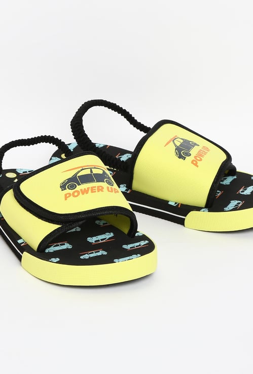 FAME FOREVER Graphic Print Slingback Slippers