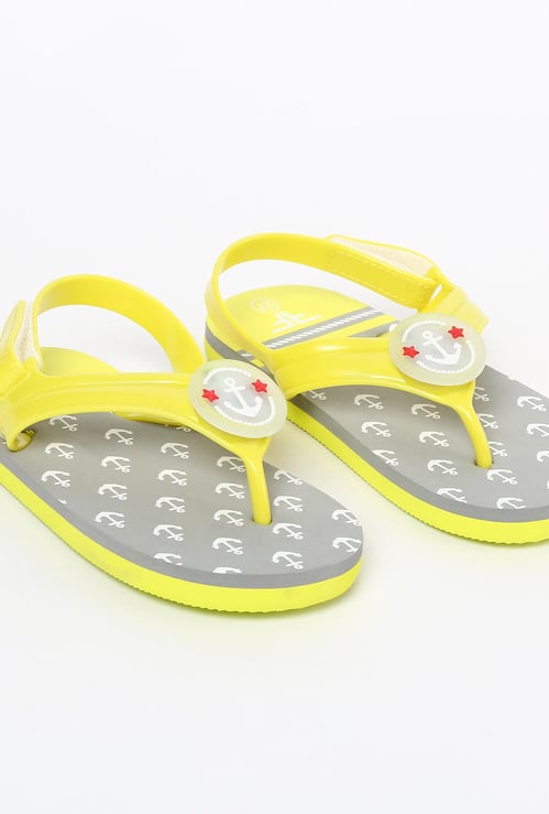 FAME FOREVER Girls Printed Lighting Slippers with Slingback