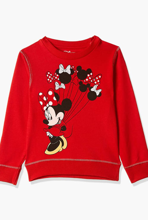 KIDSVILLE Boys Mickey Mouse Print Full Sleeves Sweatshirt
