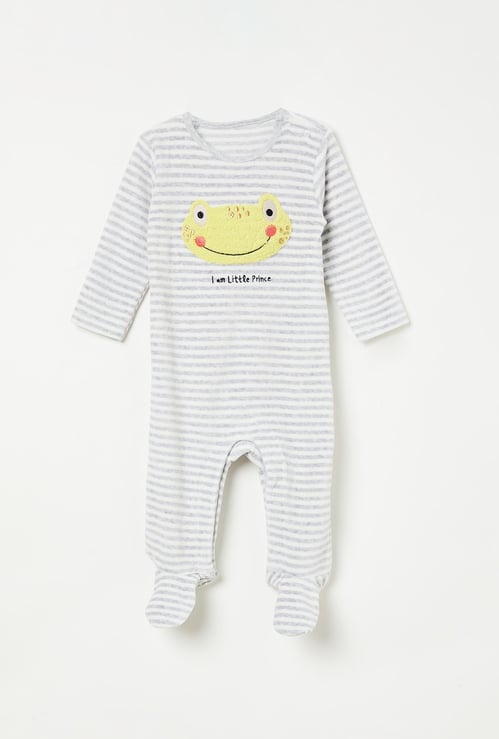 FS MINI KLUB Striped Sleepsuit with Applique